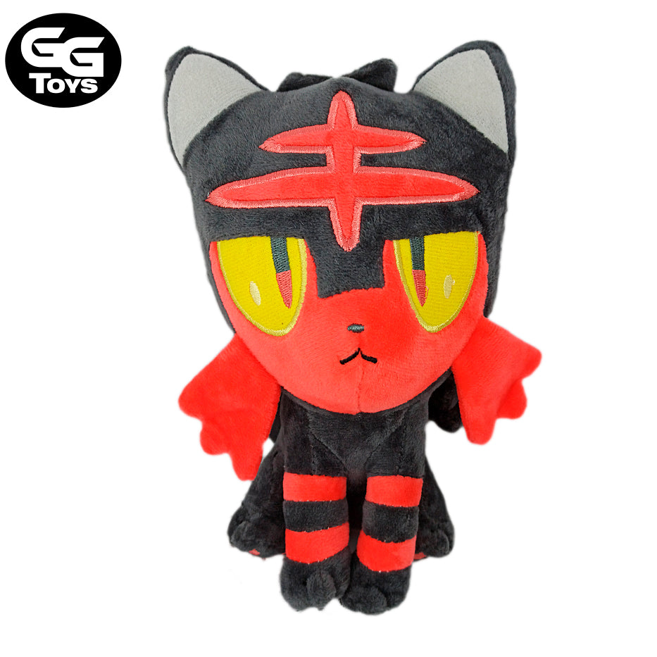 Litten - Pokemon - Peluche 18 cm - Algodón/ Felpa