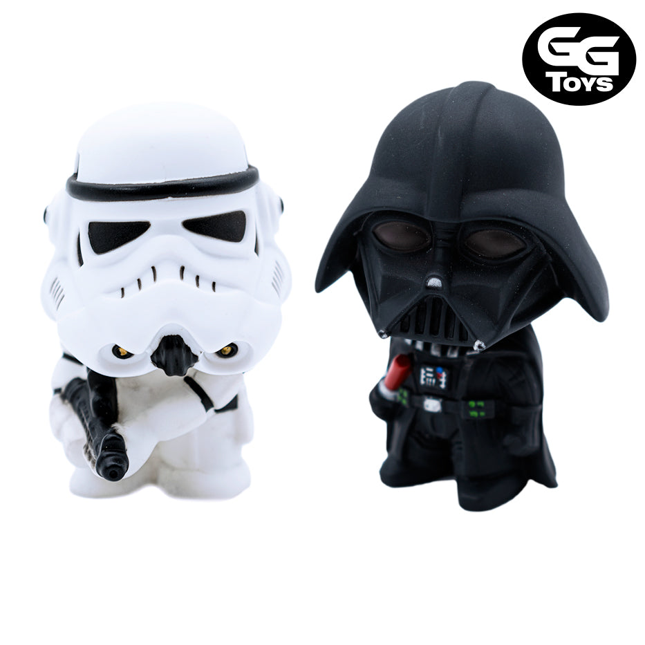 Darth Vader y Stormtrooper - Star Wars - Figuras de Acción 10 cm - En Caja - PVC / Plástico