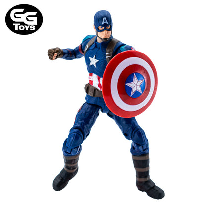 Capitan America Articulable - Marvel - Figura de Acción 17 cm - En Caja - PVC / Plástico