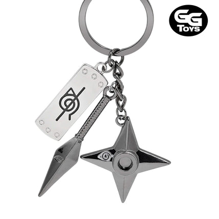 Llavero - Naruto Kunai y Shuriken 5 cm - Aleación de Zinc