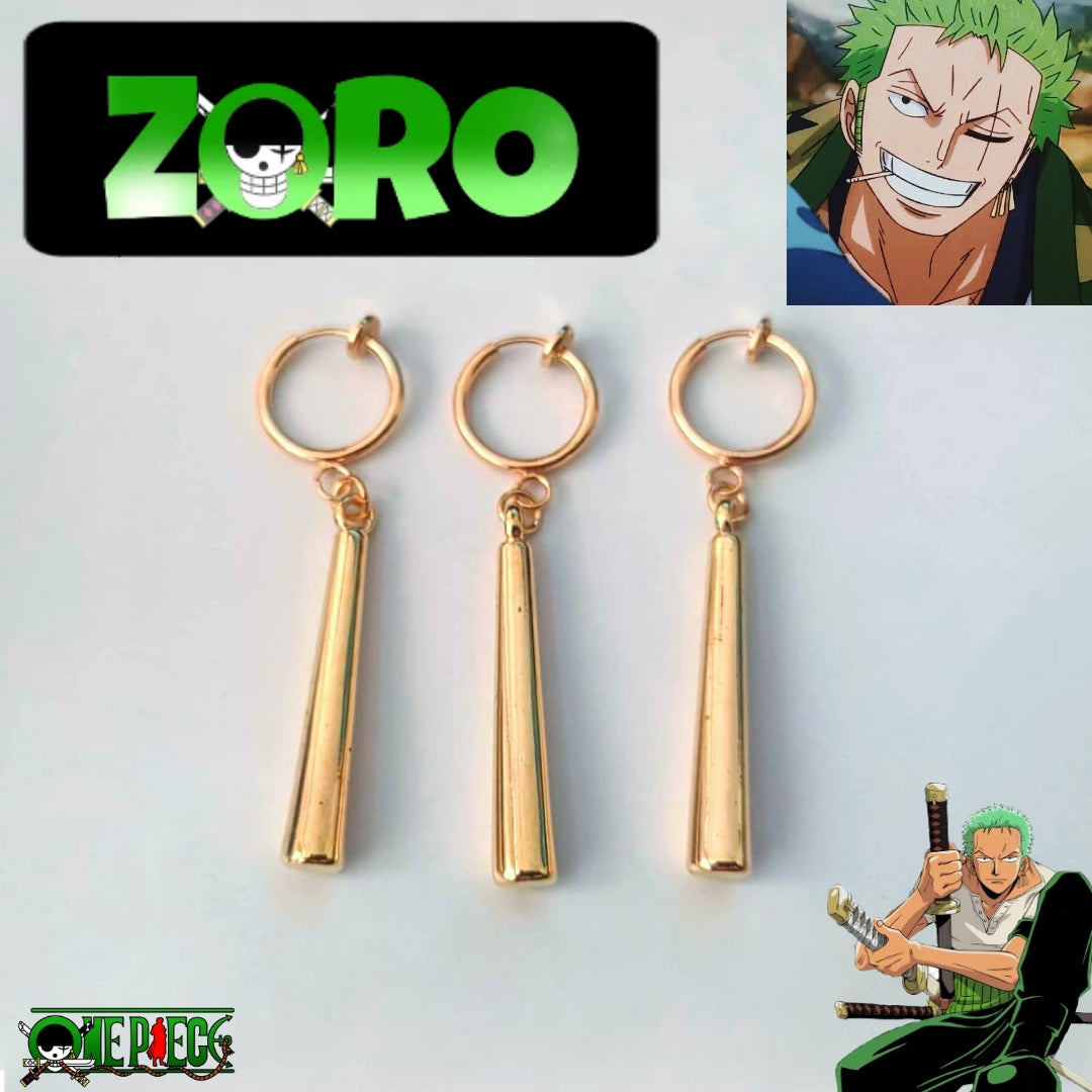 PROXIMAMENTE  Arete de Zoro - One Piece 3.5 cm - Aleación de Zinc