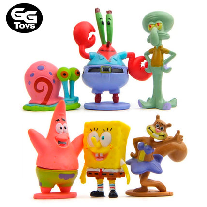 Set Bob Esponja - Figuras de Acción 6 cm - PVC / Plástico